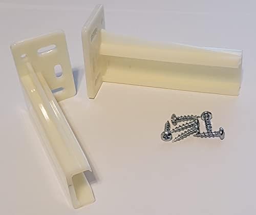 Kitchen Inventions One Pair Rear Drawer Track Back Plates Plastic White