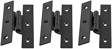 Black Wrought Iron Cabinet Hinge 35 In Offset Pack Of 3