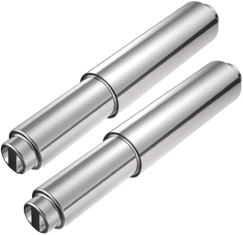 TD800-T5 Universal Plastic Spring-Loaded Toilet Paper Holder 2-Pack Chrome Silver