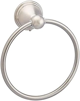 Amazon Basics Satin Nickel Round Towel Ring for Bathroom