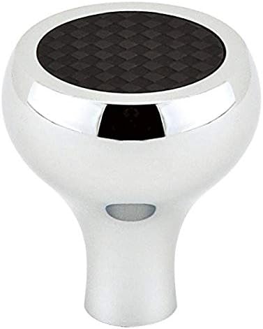 Emtek Carbon Fiber Knob BlackBright Chrome 175in