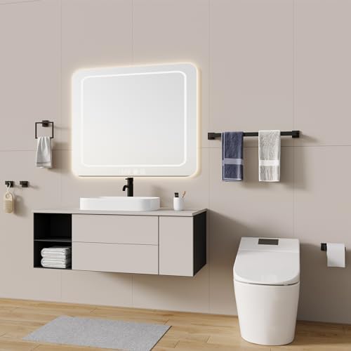 10-Piece Matte Black Bathroom Accessories Set Stainless Steel Towel Bar Set