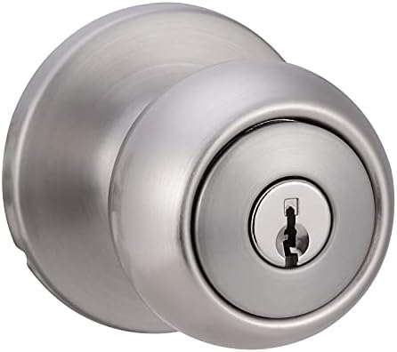Amazon Basics exterior door knob with lock elegant and durable