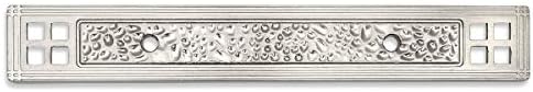 10-Piece Satin Nickel Hammered Cabinet Handle Pull Back Plate Set
