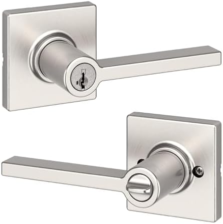 Kwikset Casey Entry Door Handle Smart Secure Easy to Install Perfect for Front Entrance Bedrooms