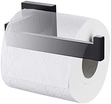 TASTOS Heavy-Duty Stainless Steel Toilet Paper Holder Matte Black