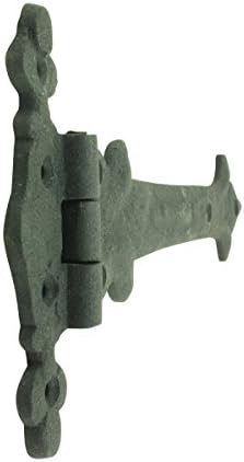 Black Wrought Iron Strap Hinge - 9 Inch Heavy Duty Pack of 2