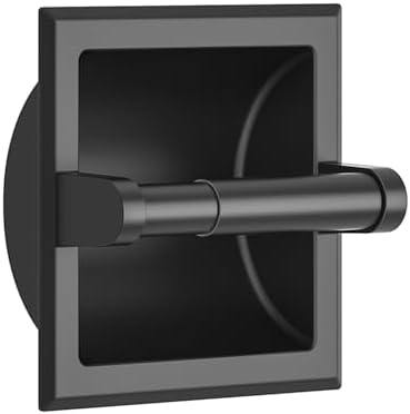 FORIOUS Recessed Toilet Paper Holder Space-Saving Stainless Steel Wall Mount