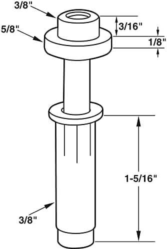 Prime-Line Bifold Door Top Guide Pair 38-inch Base Pivot Cap No Fasteners Required