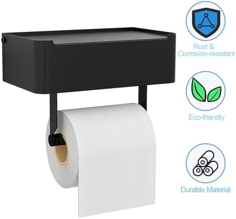 JUYSON Flushable Wipes Holder Stainless Steel Matte Black