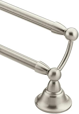 Moen Sage Collection Spot-Resistant Brushed Nickel Towel Bar for Bathroom Kitchen