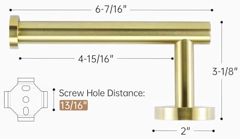 Sturdy Stainless Steel Toilet Paper Holder with Brushed Gold Finish