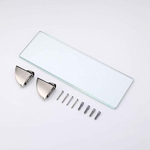 Kes Bathroom Glass Shelf Extra Thick Tempered Glass Organizer Shelf for Kids Safe Durable