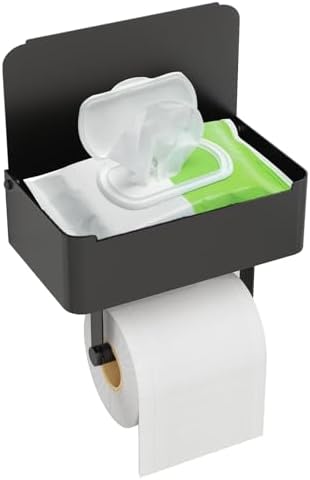 JUYSON Flushable Wipes Holder Stainless Steel Matte Black