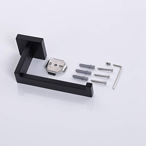 TASTOS Heavy-Duty Stainless Steel Toilet Paper Holder Matte Black