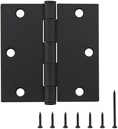 3 Pack Matte Black Door Hinge 35x35 InTool Home Master