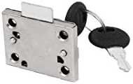 FIYANew Lon0167 16mm Cylinder Metal Deadbolt Drawer Lock with Silver Tone Finish