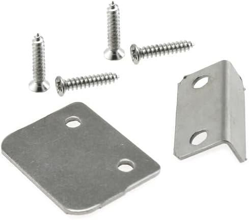 Sturdy Silver L-Shaped Drawer Lock Impact Plates 6PCS