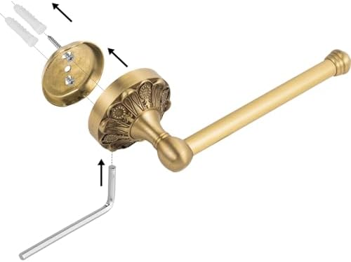 Luxury Antiqued Brass Petal-Relief Toilet Paper Holder