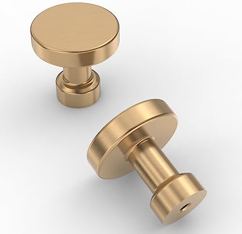 Amerdeco 10 Pack Champagne Bronze Kitchen Cabinet Knobs