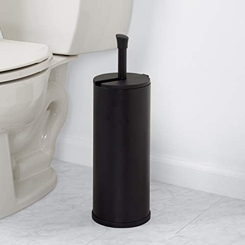 Zenna Home Easy Access Matte Black Toilet Paper Holder