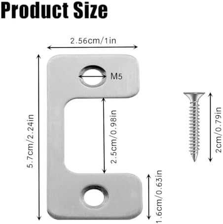 Adjustable Deadbolt Strike Plate Set