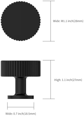 10-Piece Matte Black Kitchen Drawer Knobs