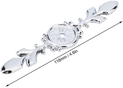 10Pcs Retro Zinc Alloy Cabinet Handle Back Plate Silver