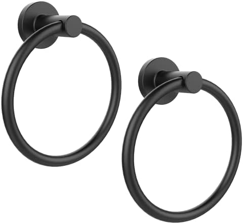 SetSail 304 Stainless Steel Towel Holder - Matte Black 2-Pack