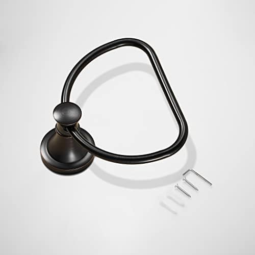 Half-Round Bronze Towel Ring Rustic Ergonomic Bathroom Organizer