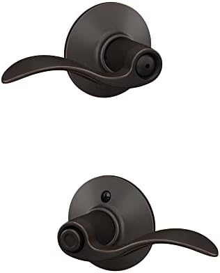 Schlage F40 ACC 716 Door Lever Bed Bath Privacy Lock Aged Bronze