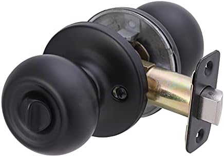 Exterior Door Knob Lock Coastal Matte Black Tool Set