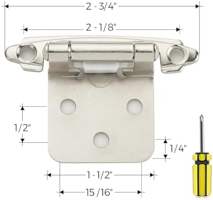 Durable 50-Piece Hinge Set for Cabinet Doors