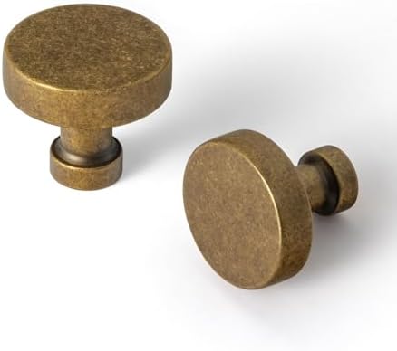 Goo-Ki 6-Piece Antique Brass Cabinet Knobs - DurablePulls