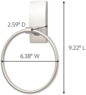 Command Hand Towel Holder Satin Nickel rust-resistant organizer for the bathroom holds up to 5 lbs space-saving design