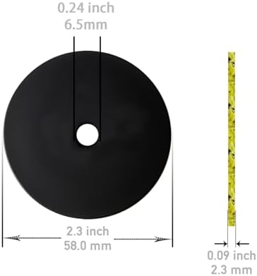 Trust4Care 4-Pack Black Large Backplates for Kitchen Cabinet Knobs with Escutcheon Design