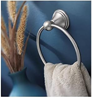 Moens Brushed Nickel 7-inch Towel Ring - Spot Resist
