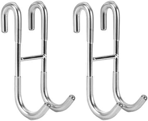 Simtive Frameless Shower Door Hooks Silver 2-Pack