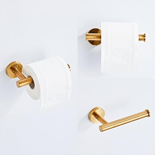 KUUBTH 5-Piece Brushed Gold Bathroom Hardware Set