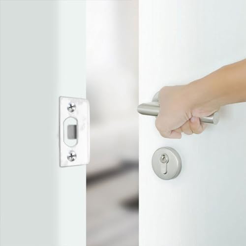DOITOOL 10-Piece Door Strike Plate Set Stainless Steel Deadbolt Covers