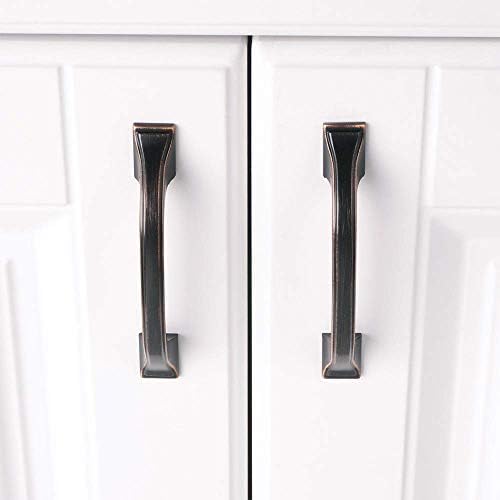 KOOFIZO Square Foot Craftsman Cabinet Bow Pull - Oil Rubbed Bronze 3 76mm x 10-Pack