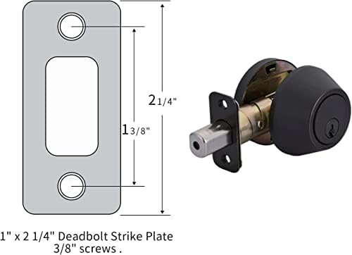 Adjustable Depth Door Bracket Plate for Deadbolt