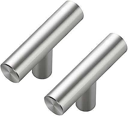 30-Pack Silver Sturdy Cabinet knobs Stainless Steel T-Bar Design Kitchen Bathroom Use