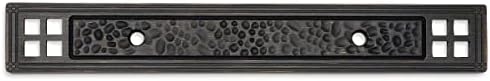 Cosmas 10554ORB Oil Rubbed Bronze Hammered Cabinet Handle Pull Back Plate 3 Inch Hole Centers