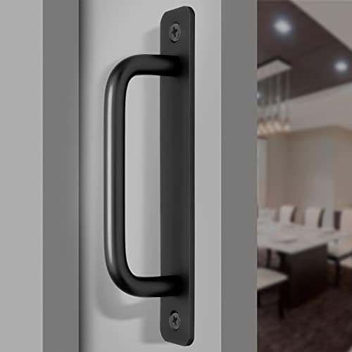 Perfect Quality 2 Pack Aluminum Alloy Barn Door Handle Black