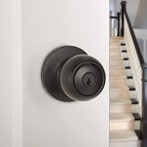 Exterior Door Knob Lock Coastal Matte Black Tool Set