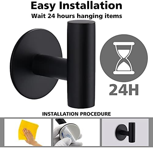Adhesive Wall Hooks Stainless Steel Waterproof
