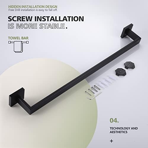 Premium 24-Inch Stainless Steel Towel Bar for Home