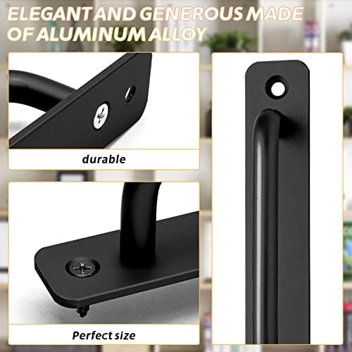 Perfect Quality 2 Pack Aluminum Alloy Barn Door Handle Black