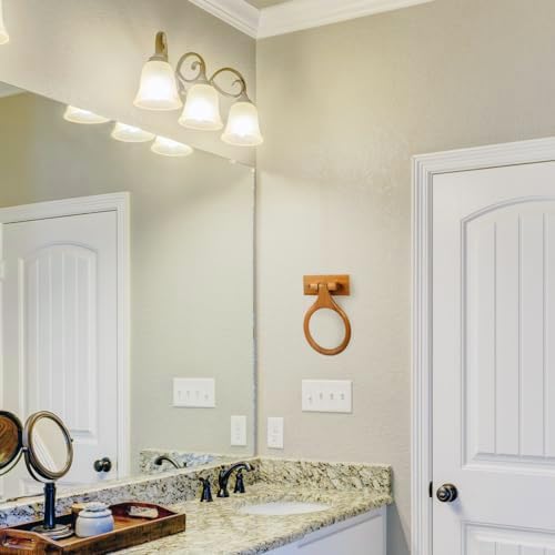Design House 561191 Visionary Towel Ring Honey Oak Wood